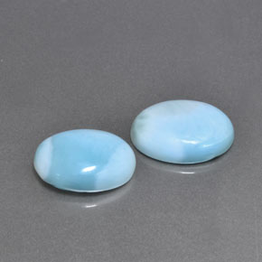 9.76 ct Green Larimar Stone, Natural Larimar in Oval Cabochon Shape for Sale