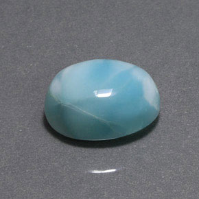 8.73 ct Green Larimar Stone, Natural Larimar in Oval Cabochon Shape for Sale