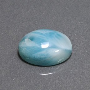7.20 ct Green Larimar Stone, Natural Larimar in Oval Cabochon Shape for Sale
