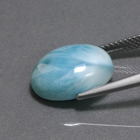 Larimar Gemstone in 14 x 10 mm (calibrated) Size for Sale, Larimar Stone in Blue Green Color