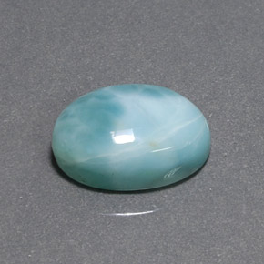 6.80 ct Green Larimar Stone, Natural Larimar in Oval Cabochon Shape for Sale