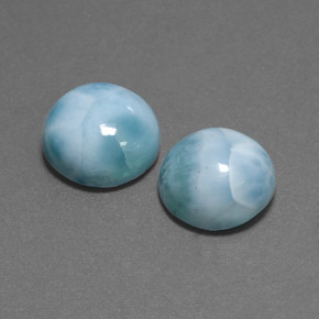 14.95 ct Green Larimar Stone, Natural Larimar in Round Cabochon Shape for Sale