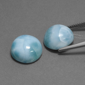 Larimar Gemstone in 12 mm (calibrated) Size for Sale, Larimar Stone in Blue Green Color