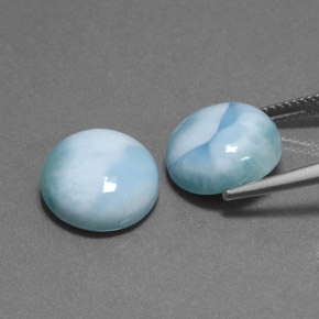 Larimar Gemstone in 12 mm (calibrated) Size for Sale, Larimar Stone in Green Blue Color