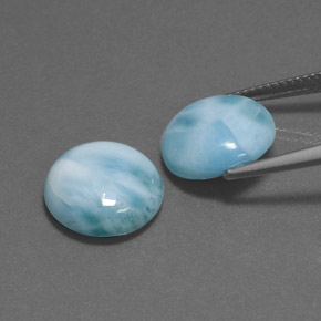 Larimar Gemstone in 12 mm (calibrated) Size for Sale, Larimar Stone in Green Blue Color