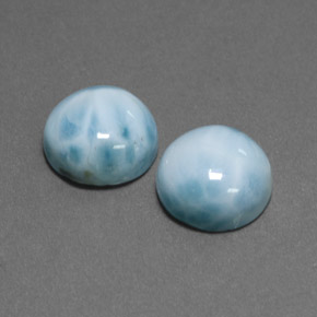 14.35 ct Blue Larimar Stone, Natural Larimar in Round Cabochon Shape for Sale