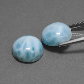 Larimar Gemstone in 12 mm (calibrated) Size for Sale, Larimar Stone in Green Blue Color