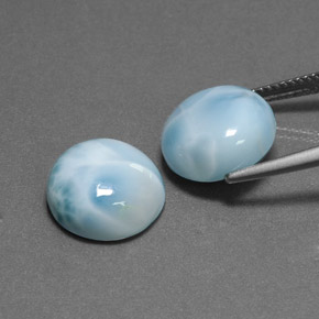 Larimar Gemstone in 12 mm (calibrated) Size for Sale, Larimar Stone in Blue Green Color