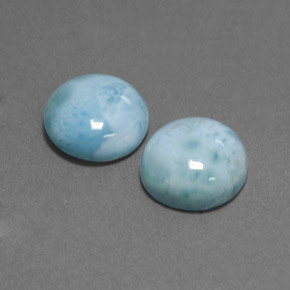 11.82 ct Blue Larimar Stone, Natural Larimar in Round Cabochon Shape for Sale