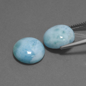 Larimar Gemstone in 12 mm (calibrated) Size for Sale, Larimar Stone in Green Blue Color