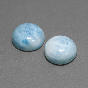 13.52 ct Blue Larimar Stone, Natural Larimar in Round Cabochon Shape for Sale