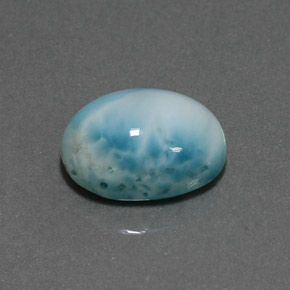7.36 ct Blue Larimar Stone, Natural Larimar in Oval Cabochon Shape for Sale
