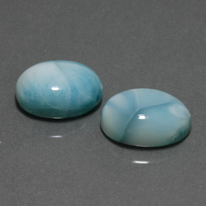 14.06 ct Blue Larimar Stone, Natural Larimar in Oval Cabochon Shape for Sale