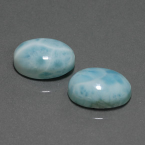 14.28 ct Blue Larimar Stone, Natural Larimar in Oval Cabochon Shape for Sale