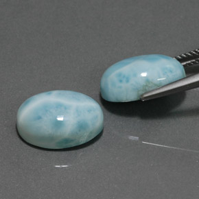 Larimar Gemstone in 14 x 10 mm (calibrated) Size for Sale, Larimar Stone in Blue Color