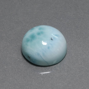 7.97 ct Green Larimar Stone, Natural Larimar in Round Cabochon Shape for Sale