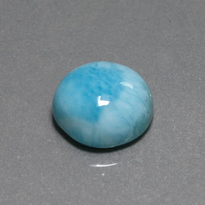 6.90 ct Blue Larimar Stone, Natural Larimar in Round Cabochon Shape for Sale