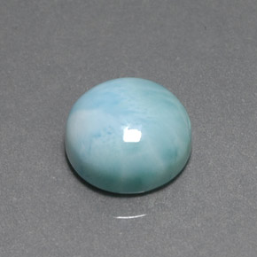 7.65 ct Green Larimar Stone, Natural Larimar in Round Cabochon Shape for Sale