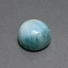 8.88 ct Green Larimar Stone, Natural Larimar in Round Cabochon Shape for Sale