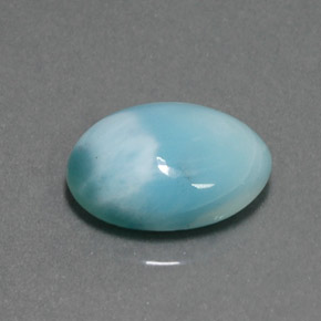 5.41 ct Blue Larimar Stone, Natural Larimar in Oval Cabochon Shape for Sale