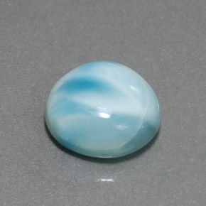 6.42 ct Blue Larimar Stone, Natural Larimar in Round Cabochon Shape for Sale