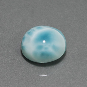 5.71 ct Green Larimar Stone, Natural Larimar in Round Cabochon Shape for Sale