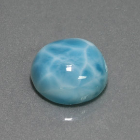 7.40 ct Blue Larimar Stone, Natural Larimar in Round Cabochon Shape for Sale