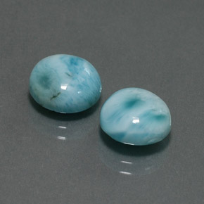 7.80 ct Blue Larimar Stone, Natural Larimar in Round Cabochon Shape for Sale