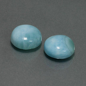 7.57 ct Blue Larimar Stone, Natural Larimar in Round Cabochon Shape for Sale
