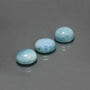 8.48 ct Blue Larimar Stone, Natural Larimar in Oval Cabochon Shape for Sale
