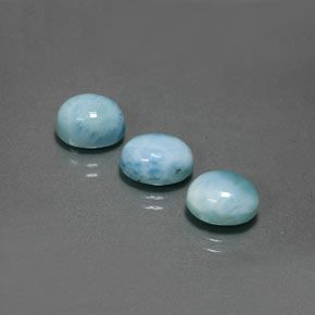 Larimar Gemstone in 9.5 x 7.4 mm Size for Sale, Larimar Stone in Blue Color