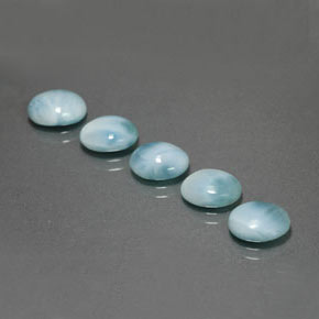 7.48 ct Blue Larimar Stone, Natural Larimar in Oval Cabochon Shape for Sale