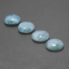 6.79 ct Blue Larimar Stone, Natural Larimar in Oval Cabochon Shape for Sale