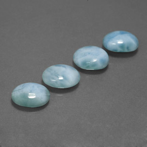 Larimar Gemstone in 9 x 7 mm (calibrated) Size for Sale, Larimar Stone in Green Blue Color