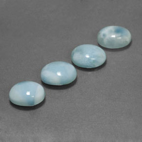 7.75 ct Blue Larimar Stone, Natural Larimar in Oval Cabochon Shape for Sale