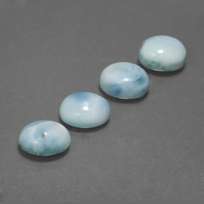 9.00 ct Blue Larimar Gemstone, Larimar Gem in Oval Cabochon Shape for Sale.