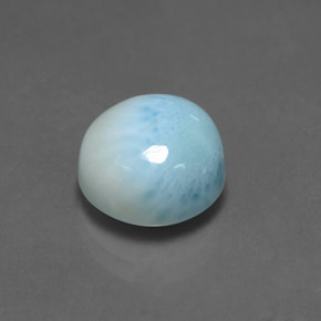 5.36 ct Blue Larimar Stone, Natural Larimar in Round Cabochon Shape for Sale