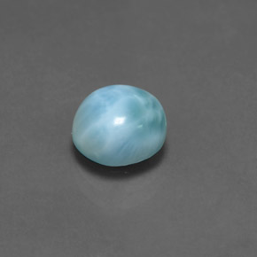 2.61 ct Blue Larimar Stone, Natural Larimar in Round Cabochon Shape for Sale