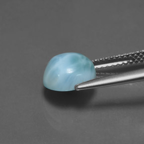 Larimar Gemstone in 8.3 mm Size for Sale, Larimar Stone in Blue Color