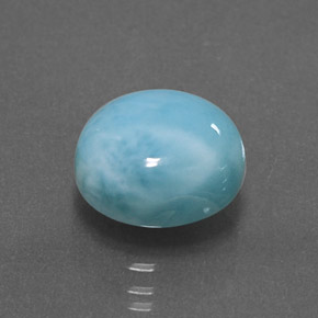 3.83 ct Blue Larimar Stone, Natural Larimar in Oval Cabochon Shape for Sale