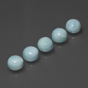 3.90 ct Blue Larimar Stone, Natural Larimar in Round Cabochon Shape for Sale