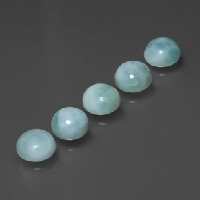 3.03 ct Blue Larimar Stone, Natural Larimar in Round Cabochon Shape for Sale
