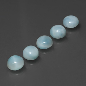 3.06 ct Blue Larimar Stone, Natural Larimar in Round Cabochon Shape for Sale