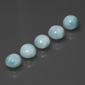 3.15 ct Blue Larimar Stone, Natural Larimar in Round Cabochon Shape for Sale