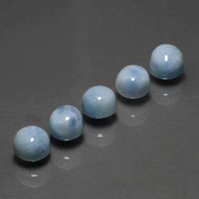 4.36 ct Blue Larimar Stone, Natural Larimar in Round Cabochon Shape for Sale