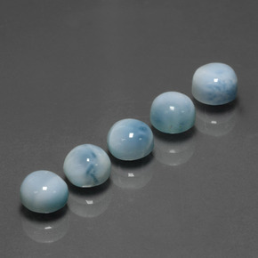 3.81 ct Blue Larimar Stone, Natural Larimar in Round Cabochon Shape for Sale