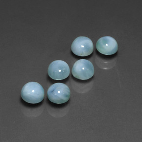 4.13 ct Blue Larimar Stone, Natural Larimar in Round Cabochon Shape for Sale