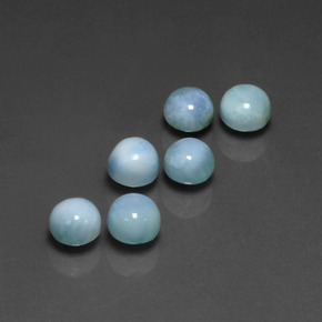 4.45 ct Blue Larimar Stone, Natural Larimar in Round Cabochon Shape for Sale