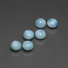 3.75 ct Blue Larimar Stone, Natural Larimar in Round Cabochon Shape for Sale