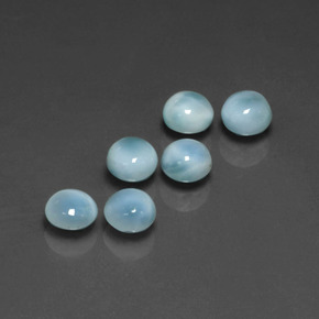3.40 ct Blue Larimar Stone, Natural Larimar in Round Cabochon Shape for Sale